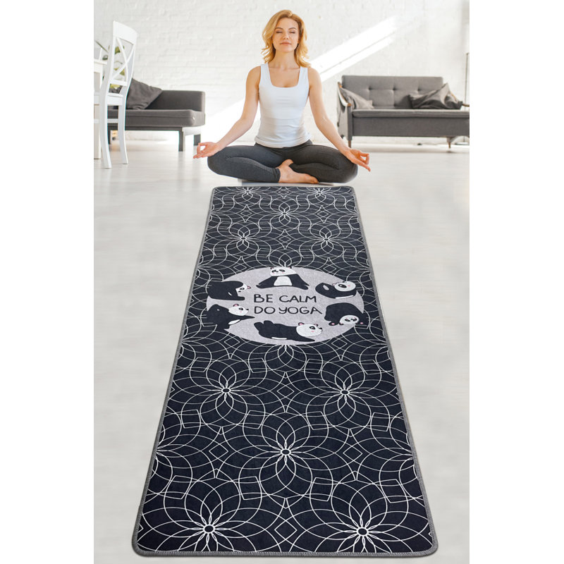Tapis de yoga de qualité supérieure, 100% polyester, 23,6 po x 78,7 po | Hauteur des poils de 10 mm, antibactérien, antidérapant sous la surface | Lavable à la machine à 86 ° F, durable et confortable pour la maison ou le studio