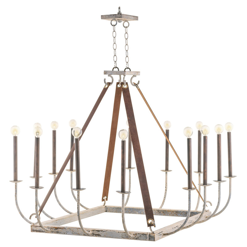 Lustre Bend avec détails en cuir