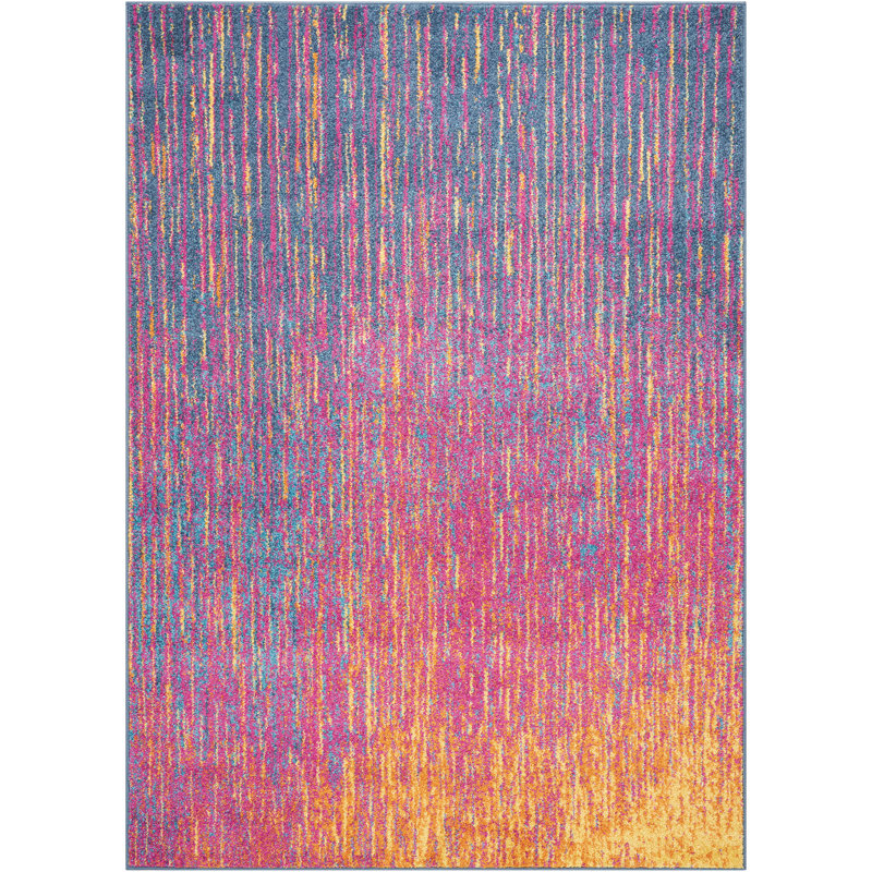 Tapis multicolore, Rectangle 3 pi 9 po x 5 pi 9 po