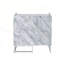 Table d'appoint en faux marbre et chrome