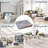 Machine Washable Non-Slip Area Rug， Modern Abstract Rug for Living Room， Bedroom， Kitchen， Soft Low-Pile Stain-Resistant Carpet， 4x6 Feet-2003070596