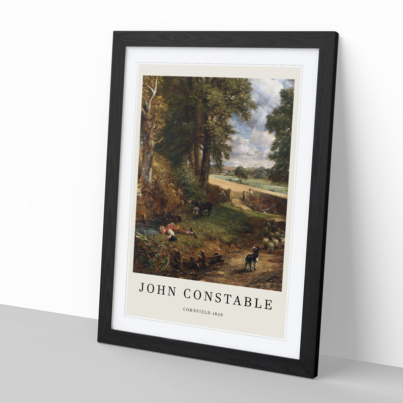 The Cornfield by John Constable - Framed Print, Black Framed, 48cm H x 36cm W x 2cm D