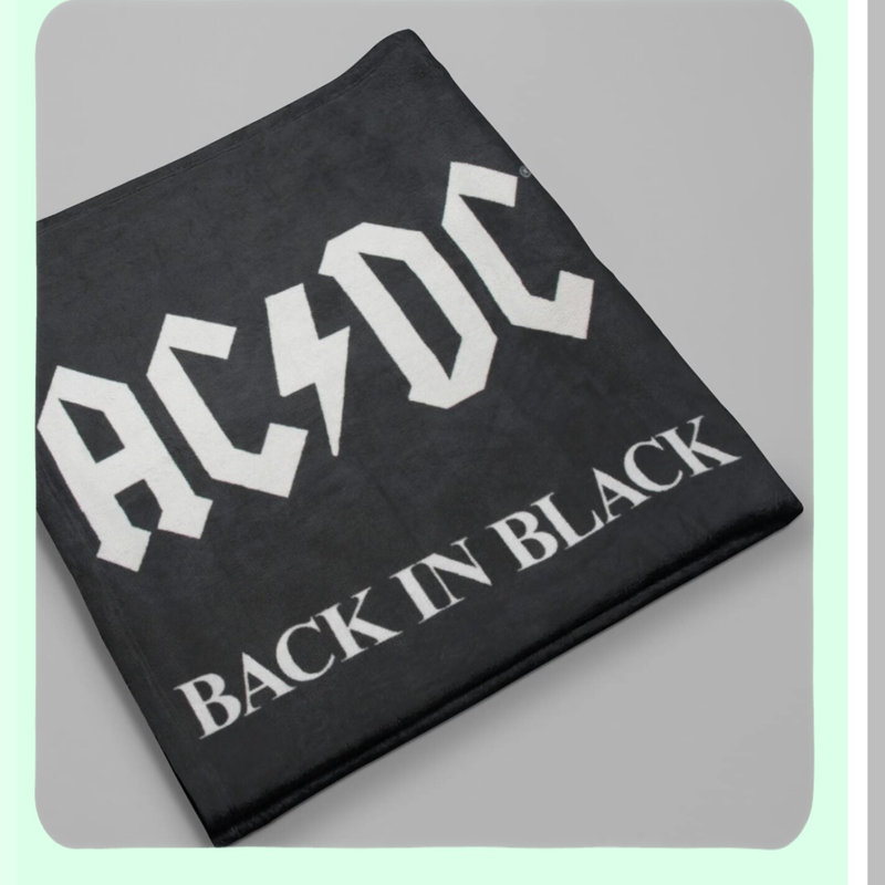 Back in Black Ultra-Soft Fleece Throw Blanket