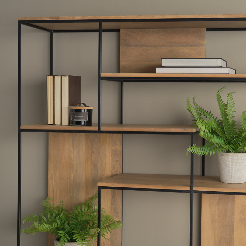 Pawnee Bookcase, Light Brown/Black
