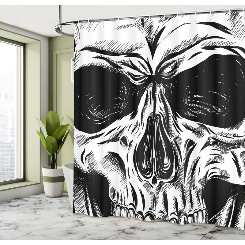 Shower Curtain with Hooks Included, 70" H x 69" W