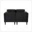 Canapé-lit moderne avec accoudoirs à double couche et revêtement en chenille pour un salon confortable et élégant-1035833692