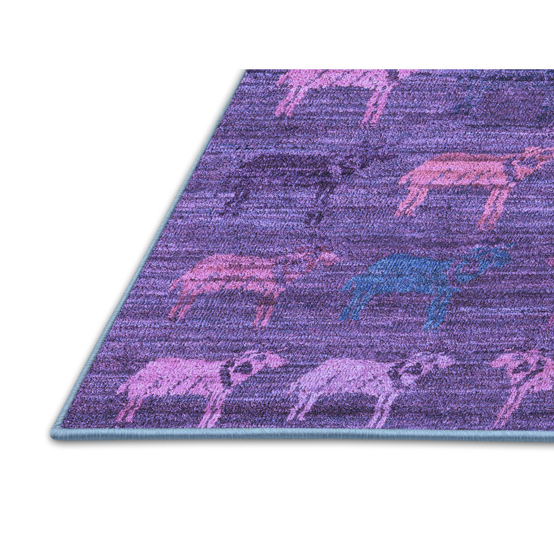 Tapis bleu Amitie, Rectangle 5 pi x 7 pi