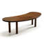 Table de salle à manger en bois massif brun à 4 pieds irréguliers-1144030005