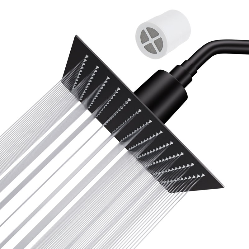Pomme de douche à filtre L 10 po x l 10 po à fixation murale au plafond / sans plafond