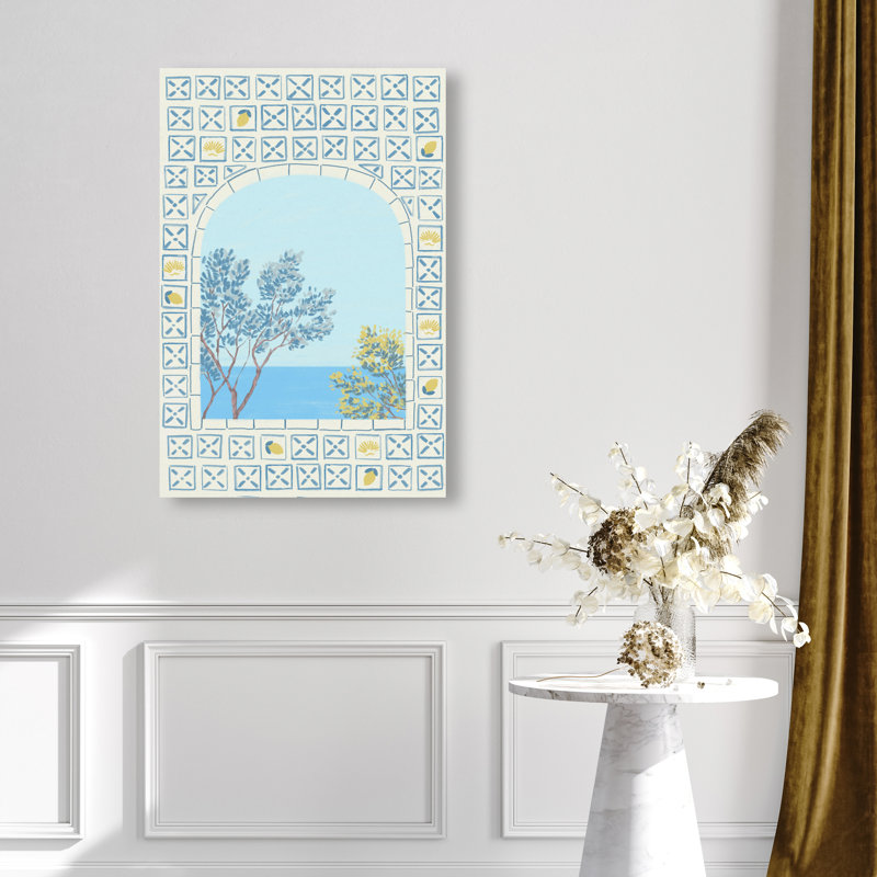 Mediterranean Window Print by Oliver Gal, 15"H x 10"W, Gallery Wrapped
