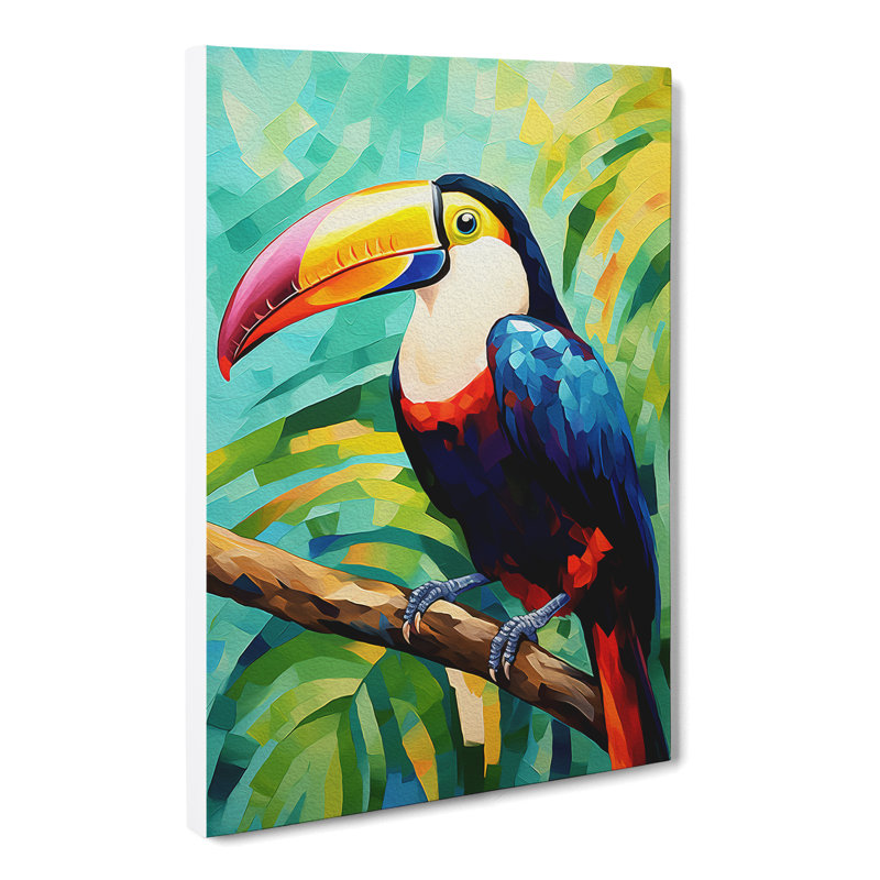 Toucan Abstract - Wrapped Canvas, 60cm H x 40cm W x 3cm D