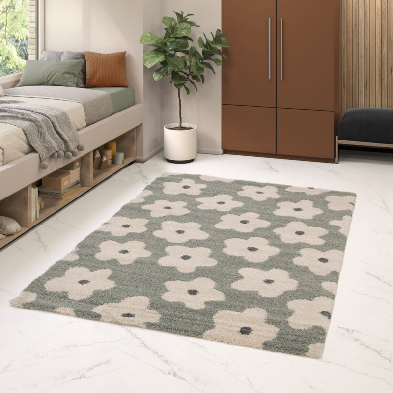 Adalynne Floral Area Rug, Rectangle 80 x 150 cm
