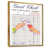 Toile avec cadre flottant or