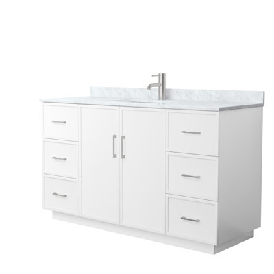 Elan TK 60" Freestanding Single Bathroom Vanity with Marble Top