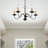 Analycia 5 - Light Steel Dimmable Chandelier