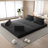 Boneless 86.6" Multifunctional Convertible Compression Sofa Bed with 2 Tumbler Backrests and 2 Pillows-1135298246