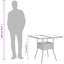 Petronio Square Metal Outdoor Dining Table , 80cm W 80cm D-2005314882