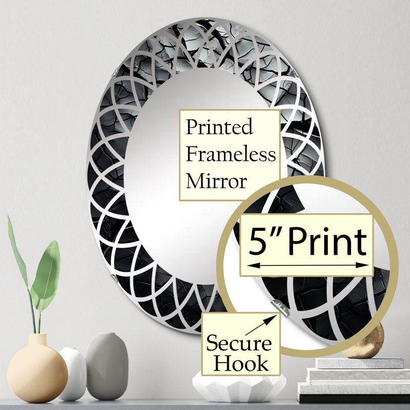 Gallichan - Miroir mural paysager ovale, 30 po x 20 po