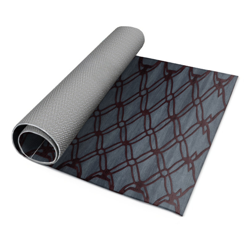 Tapis gris intérieur et extérieur Trellis, Rectangle 9 pi x 12 pi