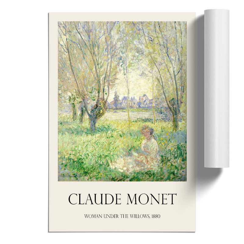 Woman Under The Willows by Claude Monet - No Frame Painting, 42cm H x 30cm W x 0.1cm D