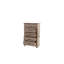 Commode 1 pièce en bois rustique avec rainures encastrées noires et quincaillerie métallique pour le rangement de la chambre à coucher