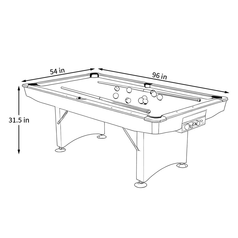 3-in-1 Multi Game Pool Table Includes Billiards, Dining Table, & Table Tennis