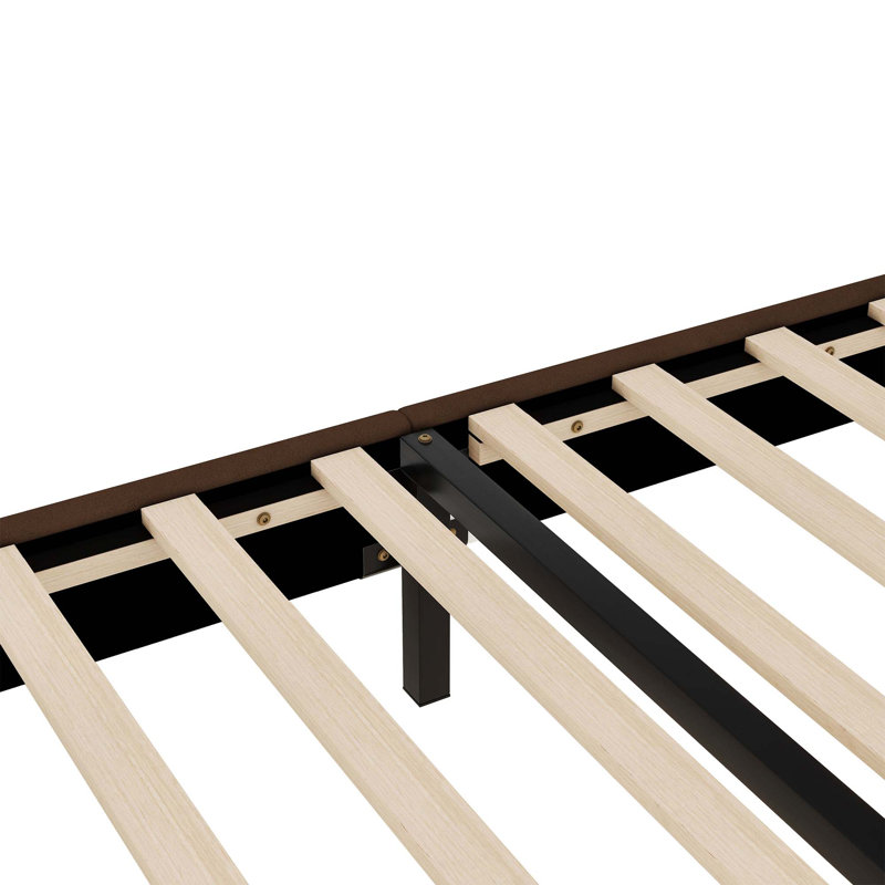 Lit plateforme tapissier avec tête de lit en forme d'ours, bandes lumineuses à DEL, Simple