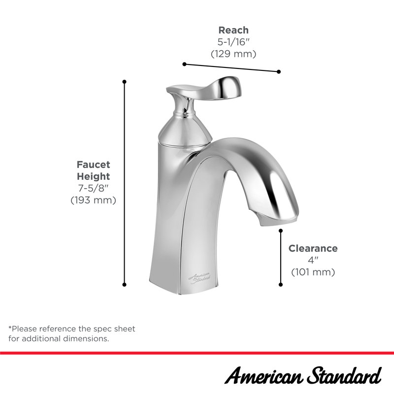 CHATFIELD Single Hole Single-Handle Bathroom Faucet 1.2 gpm With Lever Handle, Chrome