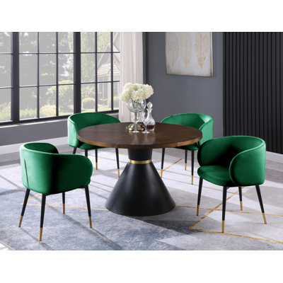 Joelan 5 Pieces Industrial Round Dining Set