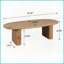 Table basse de 51 po à pieds fuselés avec pieds épais - facile à installer et amp; Convient aux canapés pour le salon-2076270797