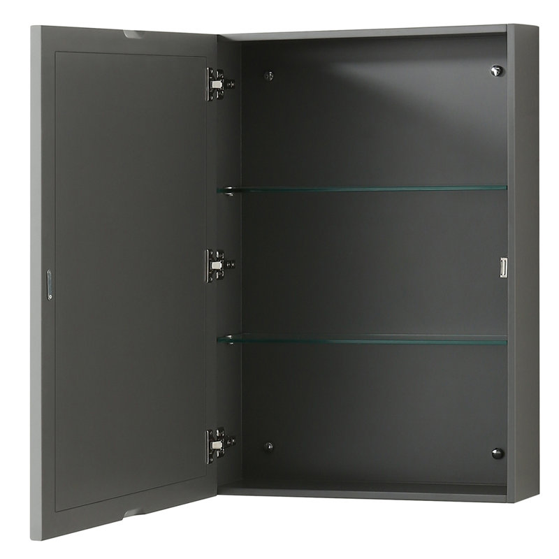 Base de meuble-lavabo double Deborah, Gris foncé / noir mat