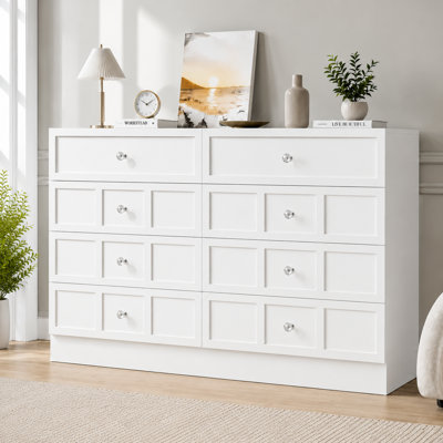 47" 8 Drawer Dresser - Chest of Drawers for Bedroom, Tall Storage Dresser