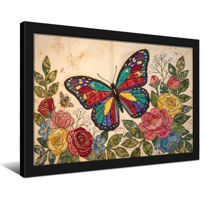 Animaux, impression de motif floral papillon coloré