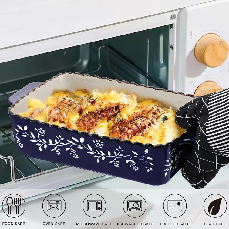 Baking Dish Set of 3 Piece, Ceramic Casserole Dishes for Oven