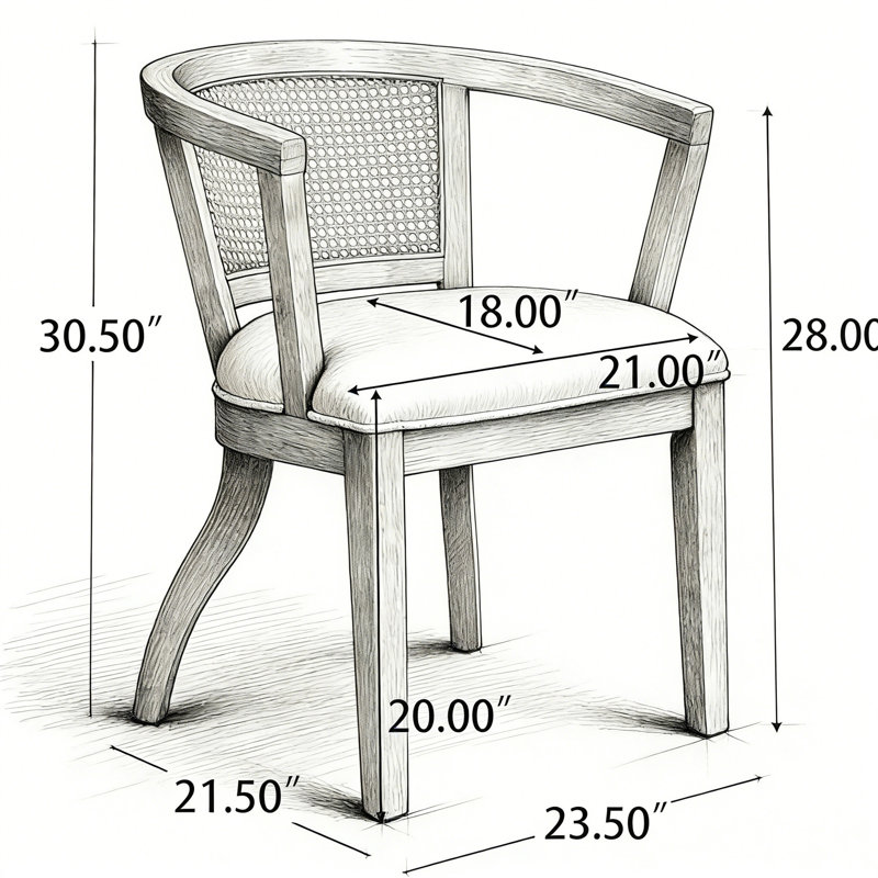 Chaise de salle à manger, Naturel