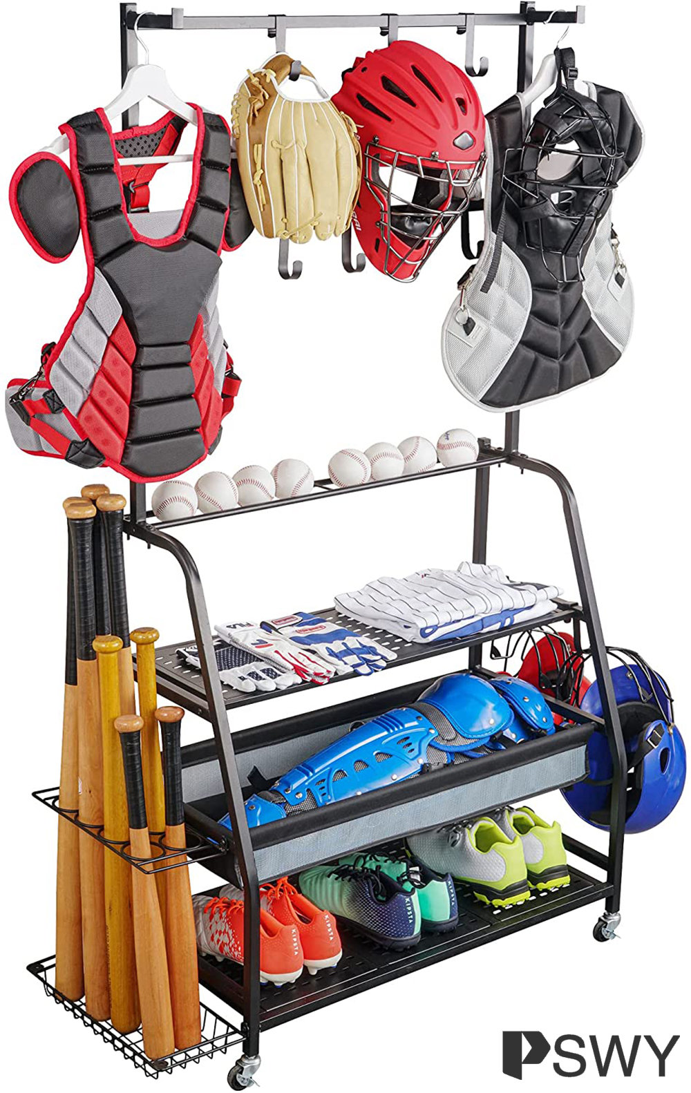 PSWY Steel Freestanding Multi-Use Sports Rack | Wayfair