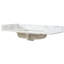 Éclaboussure latérale de lavabo de salle de bain 22 po x 4 po, pierre de marbre d'ingénierie, couleur, design américain et teinture - facile à installer avec trous de robinet pré-percés, taille, durabilité à long terme, trou de trop-plein