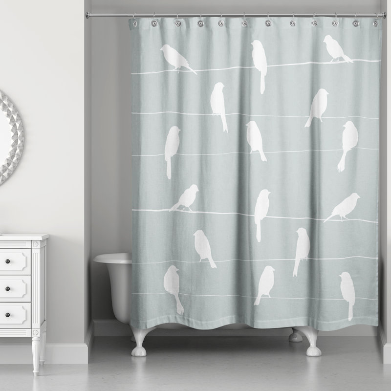 Rideau de douche simple Dequinton, Bleu