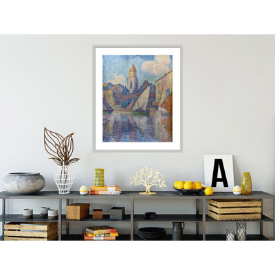 The Bell Tower of Saint-Tropez by Paul Signac - Framed Giclee Print