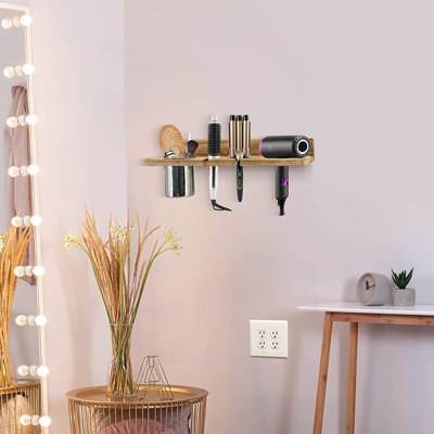 Wooden Bathroom Wall Organizer
