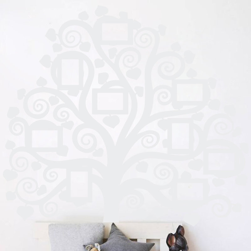 Décalcomanie murale images arbre familial, Blanc