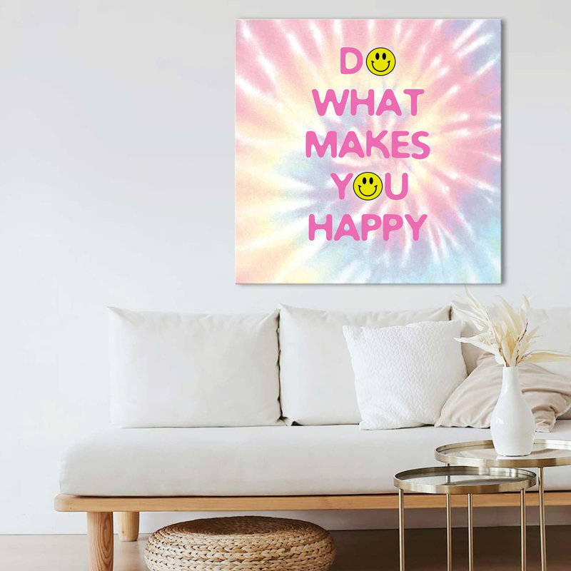 "Makes You Happy" par CAD Designs, reproduction sur toile, H 36 po x l 36 po x P 1,5 po