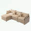 Canapé modulaire en L en chenille avec repose-pieds-690368404