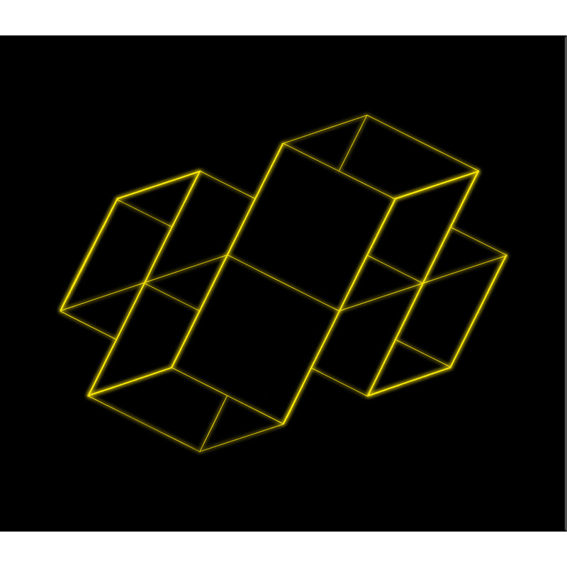 Box Geometric Yellow - Black;Box Geometric Yellow - Black Print