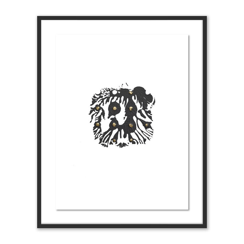 Gray Golden Imprint Print by Anne Mersmann, 48" H x 38" W x 2.5" D, White