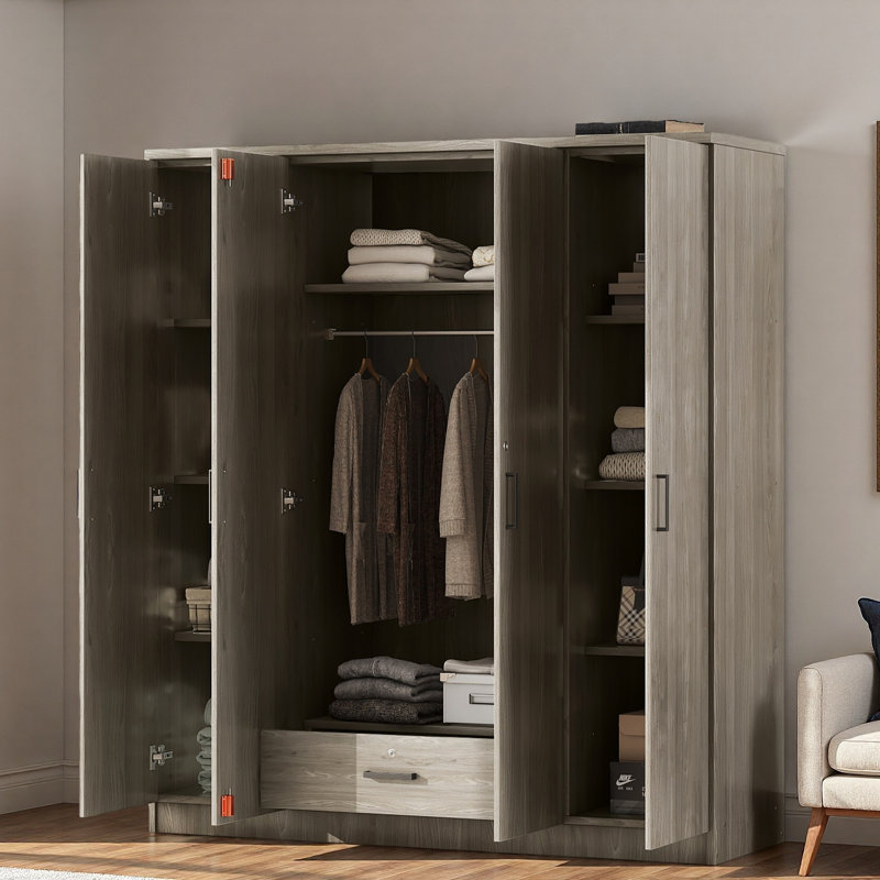 Armoire 4 portes avec 1 tiroir