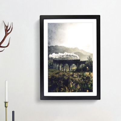 Steam Train over Glenfinnan Viaduct - Picture Frame Painting Print
