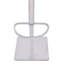 Tabouret de bar pivotant en similicuir gris et noyer gris avec base en acier inoxydable brossé Talyris