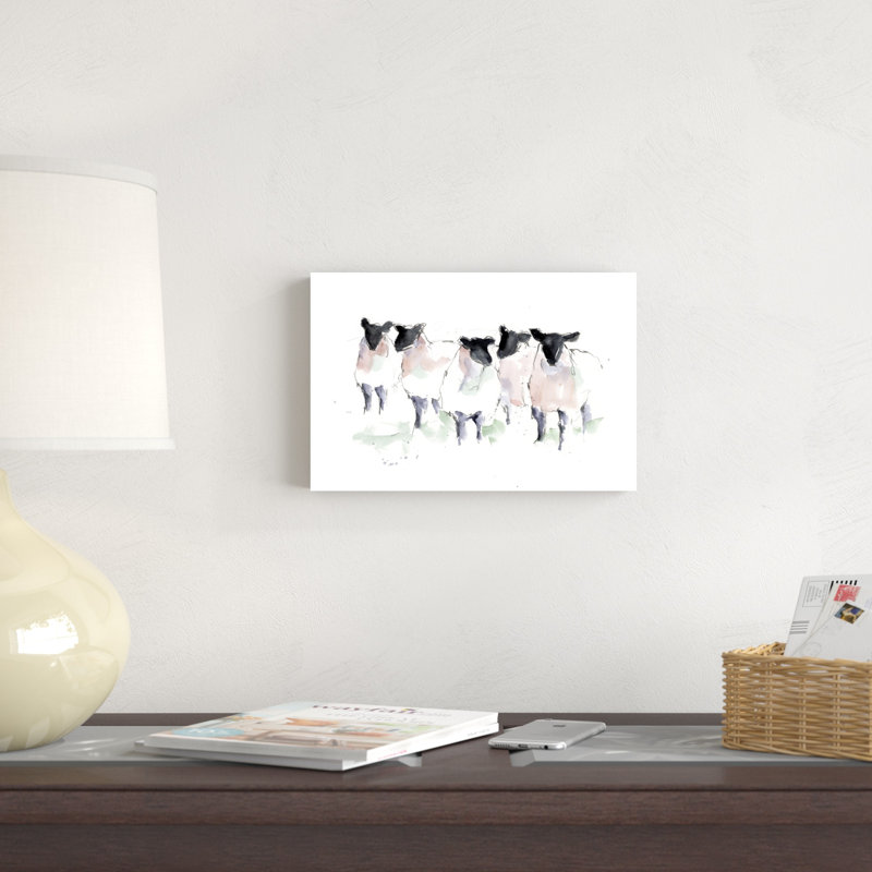 Minimaliste aquarelle mouton I, H 8 po x l 12 po