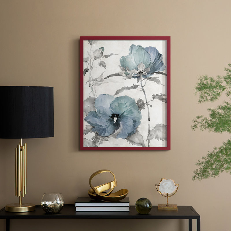 Cottage Blue I, reproduction encadrée - bois massif, H 11 po x l 9 po, Rouge